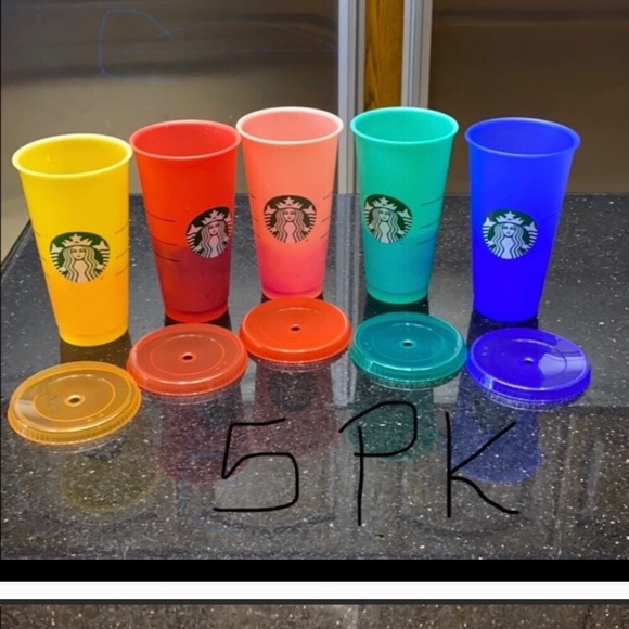Starbucks Accessories - Starbucks Summer 2020 color changing cups set of 5